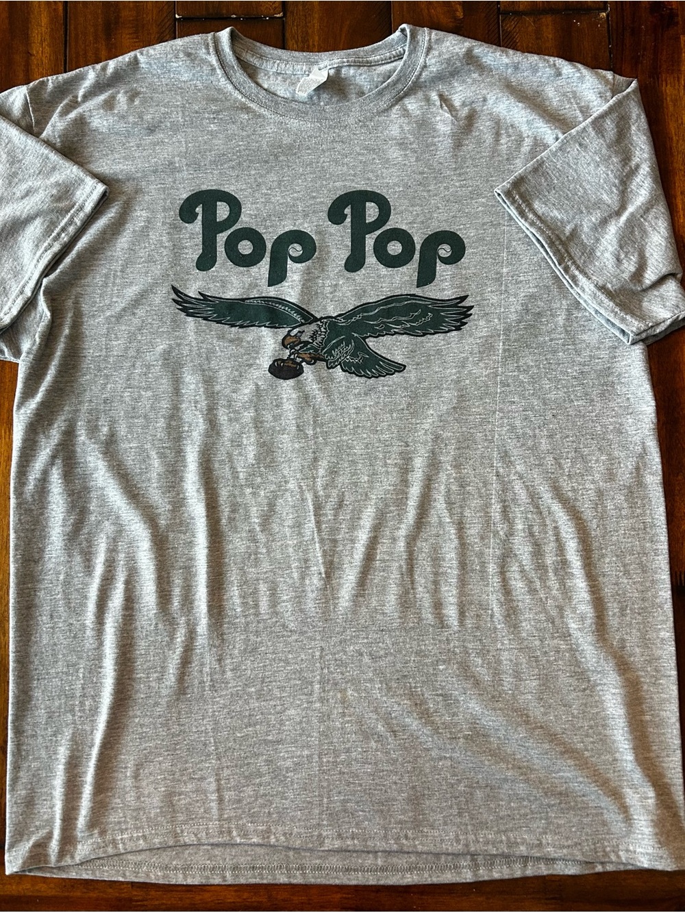 Pop Pop Gray Eagles Graphic Tee
